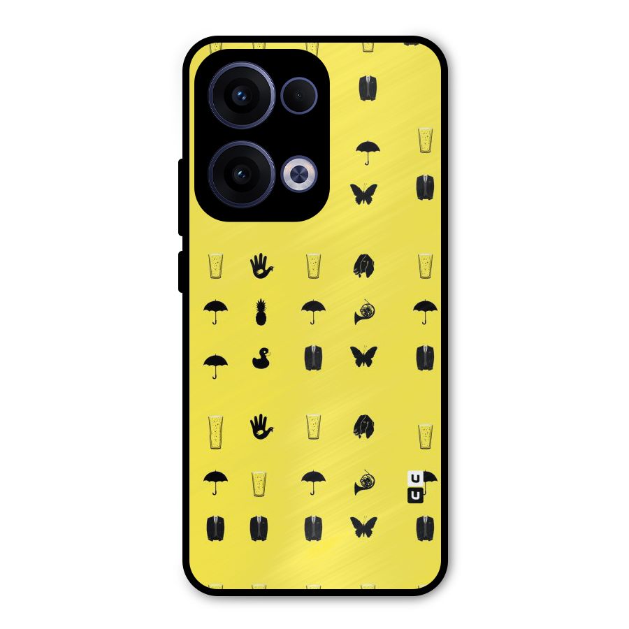 Glass Pattern Metal Back Case for Oppo Reno13