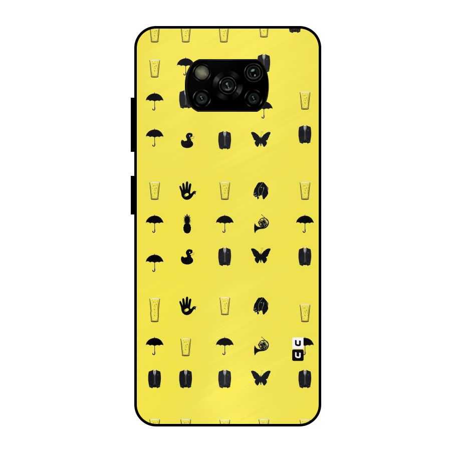 Glass Pattern Metal Back Case for Poco X3