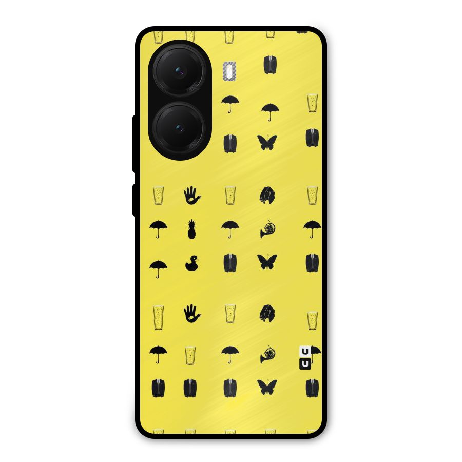 Glass Pattern Metal Back Case for Poco X7 Pro