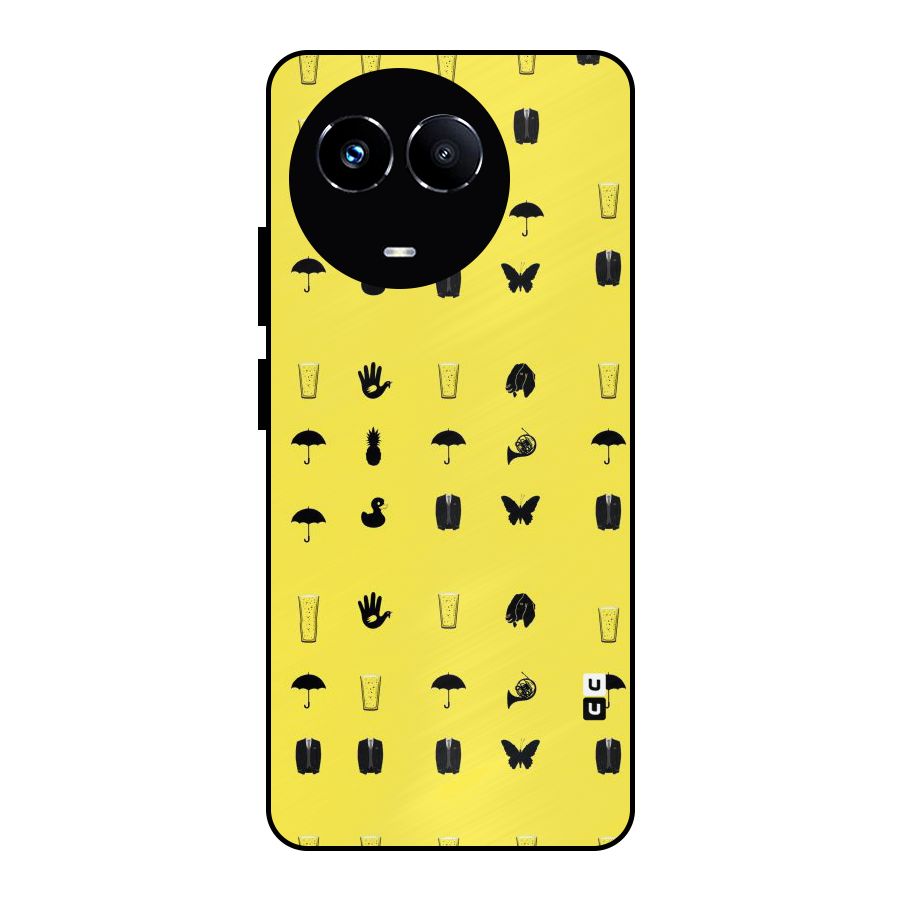 Glass Pattern Metal Back Case for Realme 11 5G