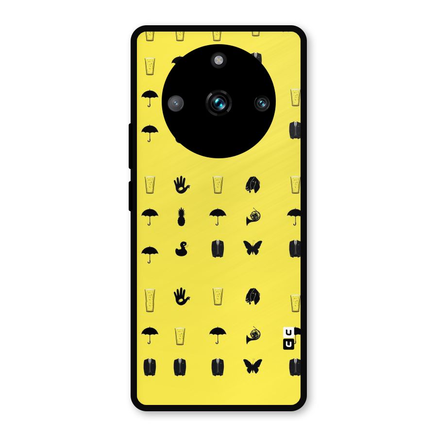 Glass Pattern Metal Back Case for Realme 11 Pro