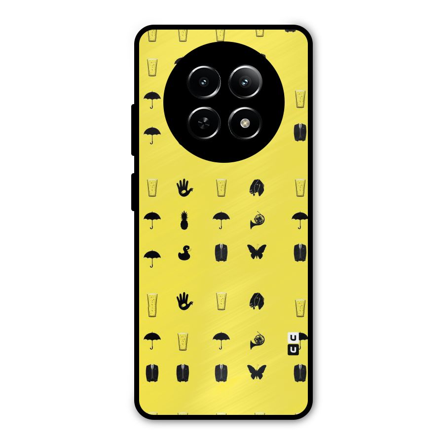Glass Pattern Metal Back Case for Realme 13