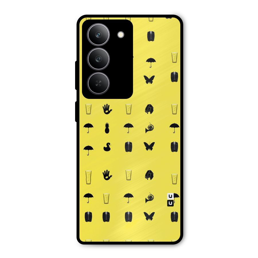 Glass Pattern Metal Back Case for Realme 14x