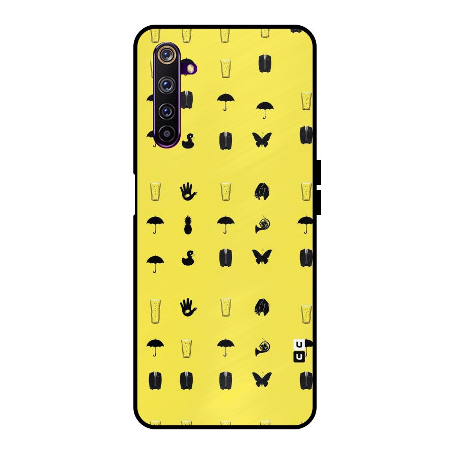 Glass Pattern Metal Back Case for Realme 6 Pro