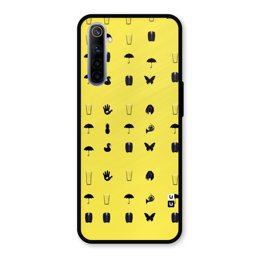 Glass Pattern Metal Back Case for Realme 6i