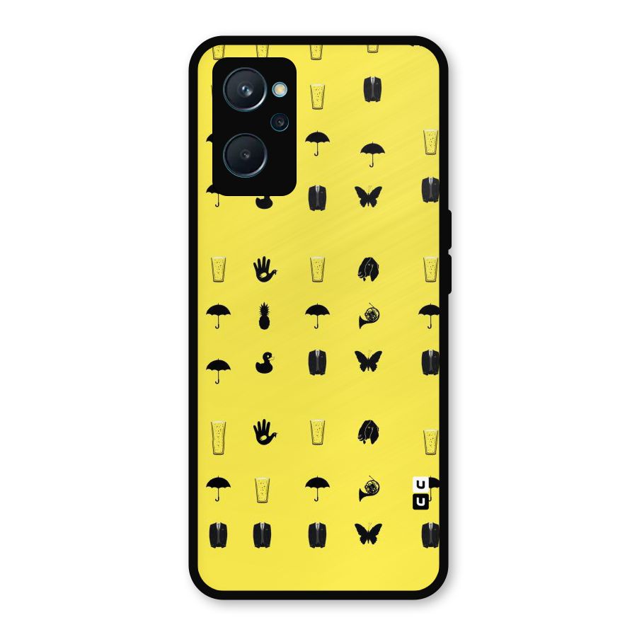 Glass Pattern Metal Back Case for Realme 9i