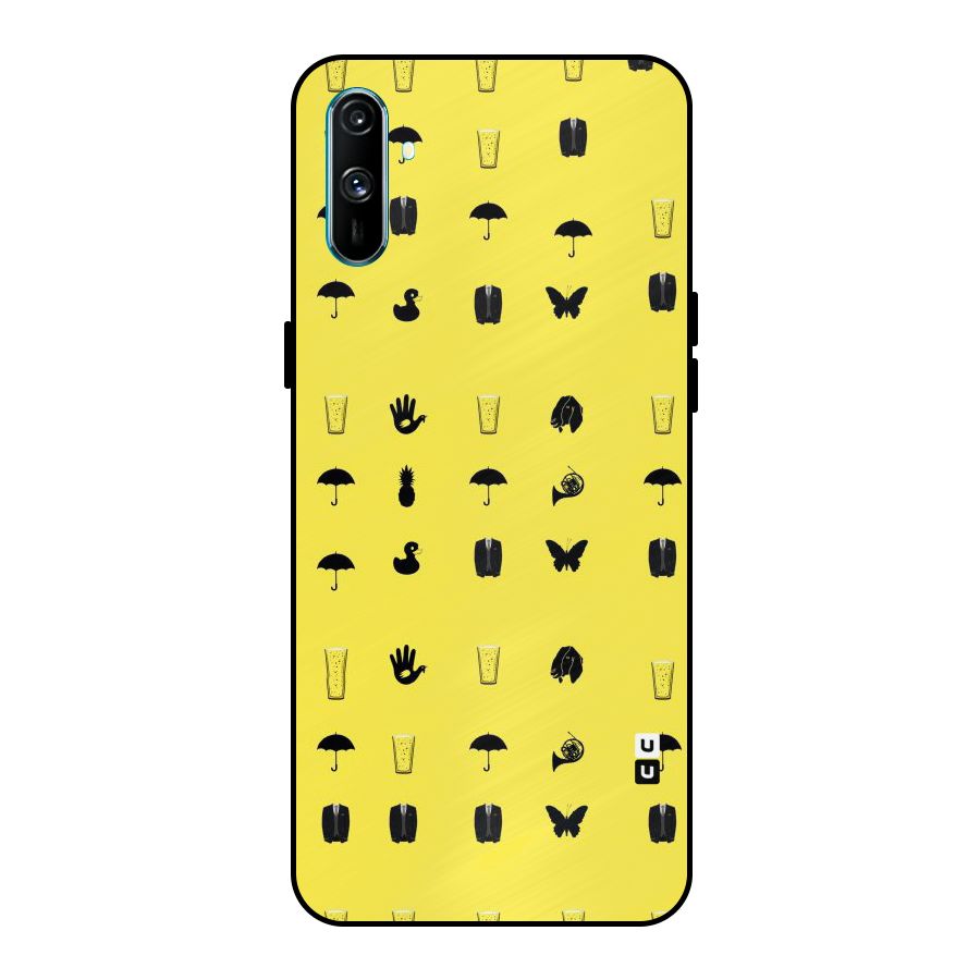 Glass Pattern Metal Back Case for Realme C3
