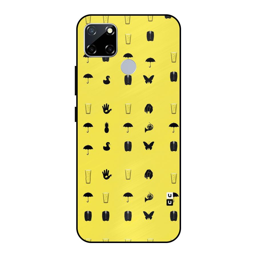 Glass Pattern Metal Back Case for Realme Narzo 20