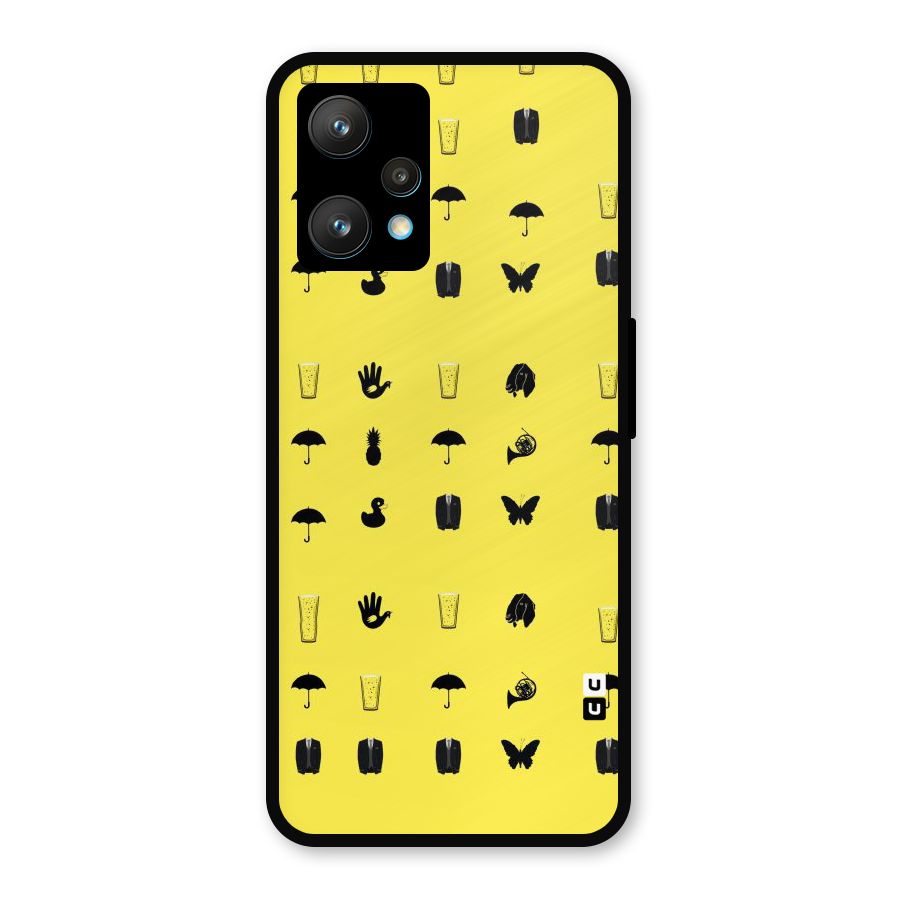 Glass Pattern Metal Back Case for Realme Narzo 50 Pro