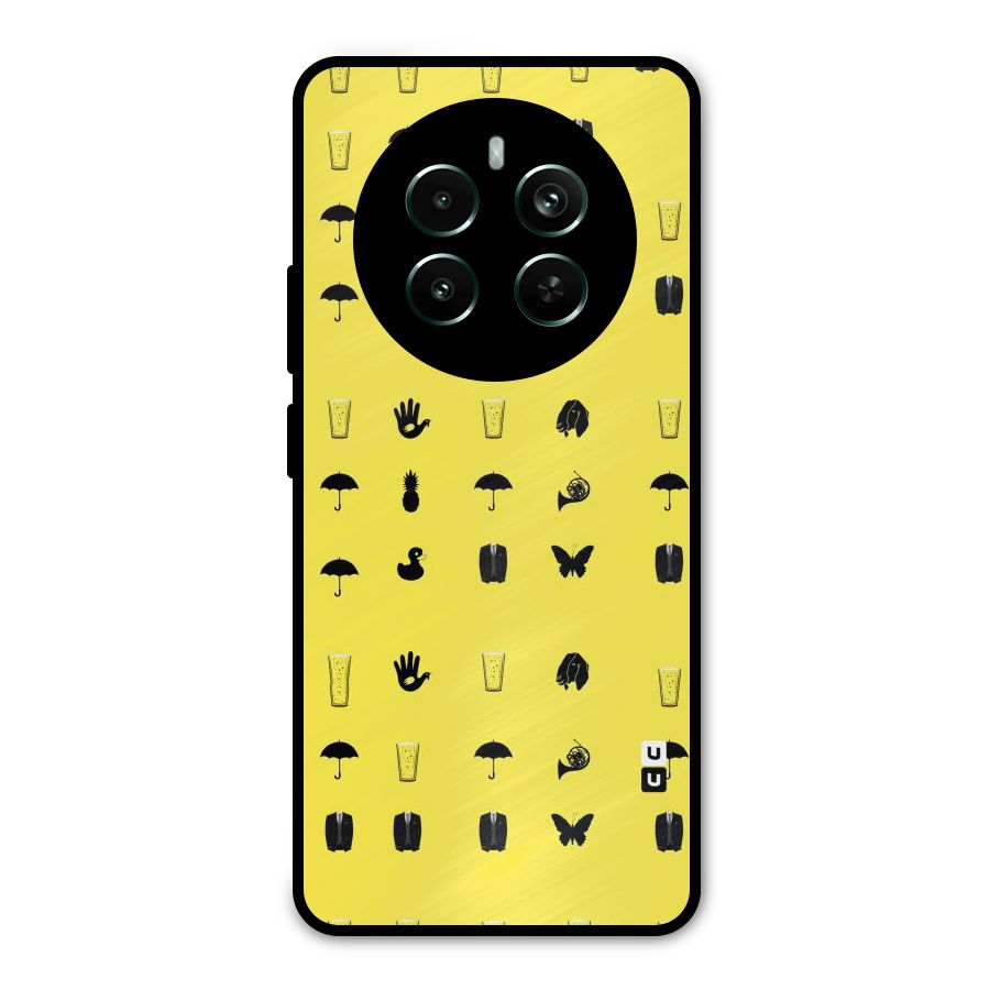 Glass Pattern Metal Back Case for Realme Narzo 70 Pro