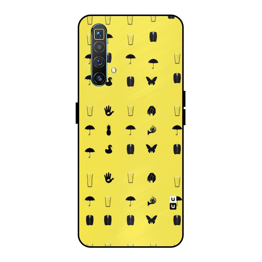 Glass Pattern Metal Back Case for Realme X3