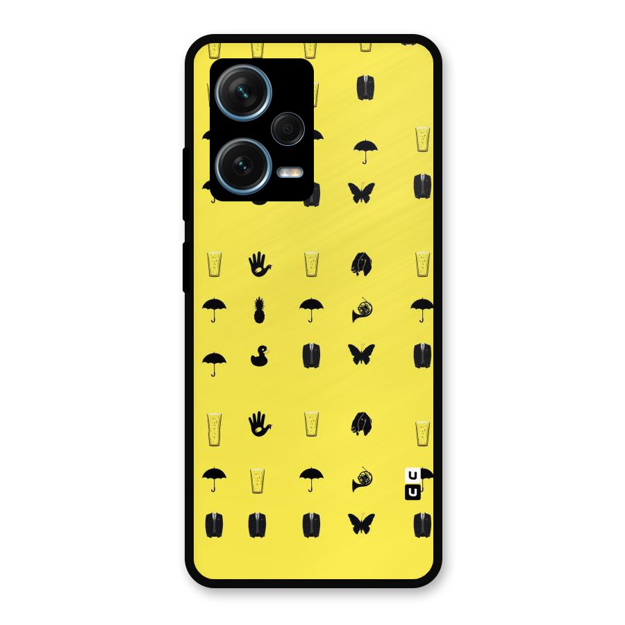 Glass Pattern Metal Back Case for Redmi Note 12 Pro Plus 5G