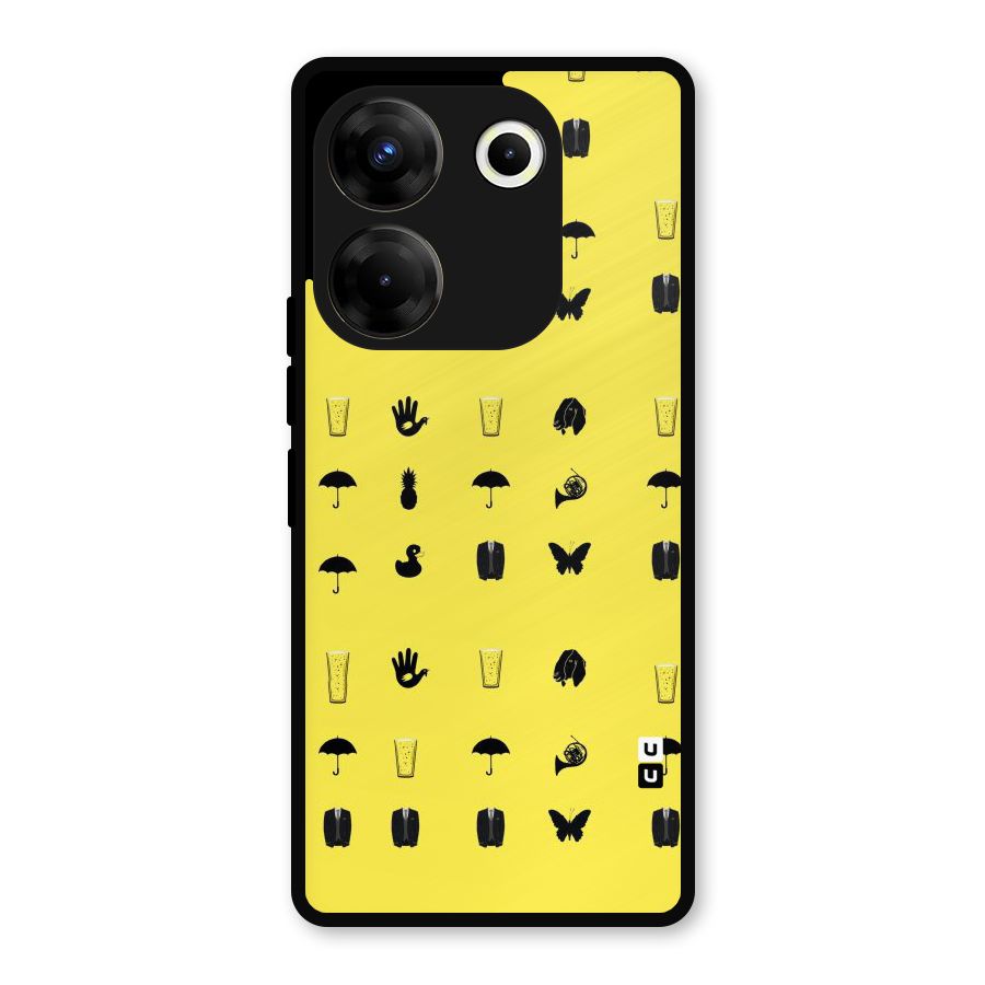 Glass Pattern Metal Back Case for Tecno Camon 20