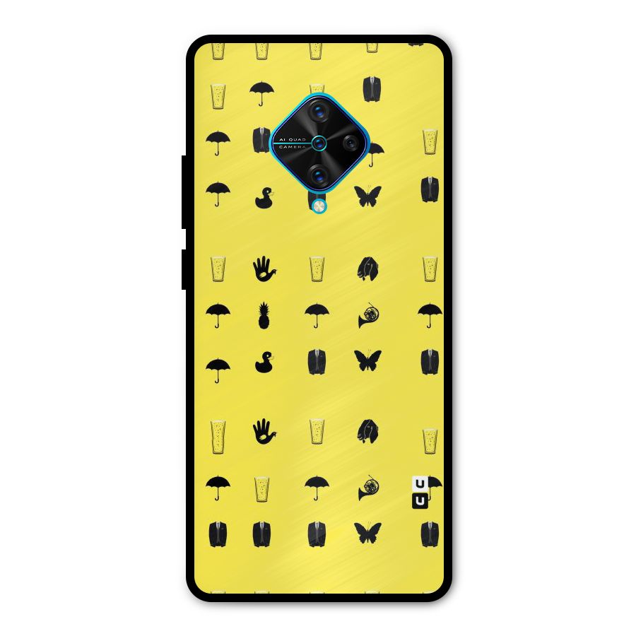 Glass Pattern Metal Back Case for Vivo S1 Pro