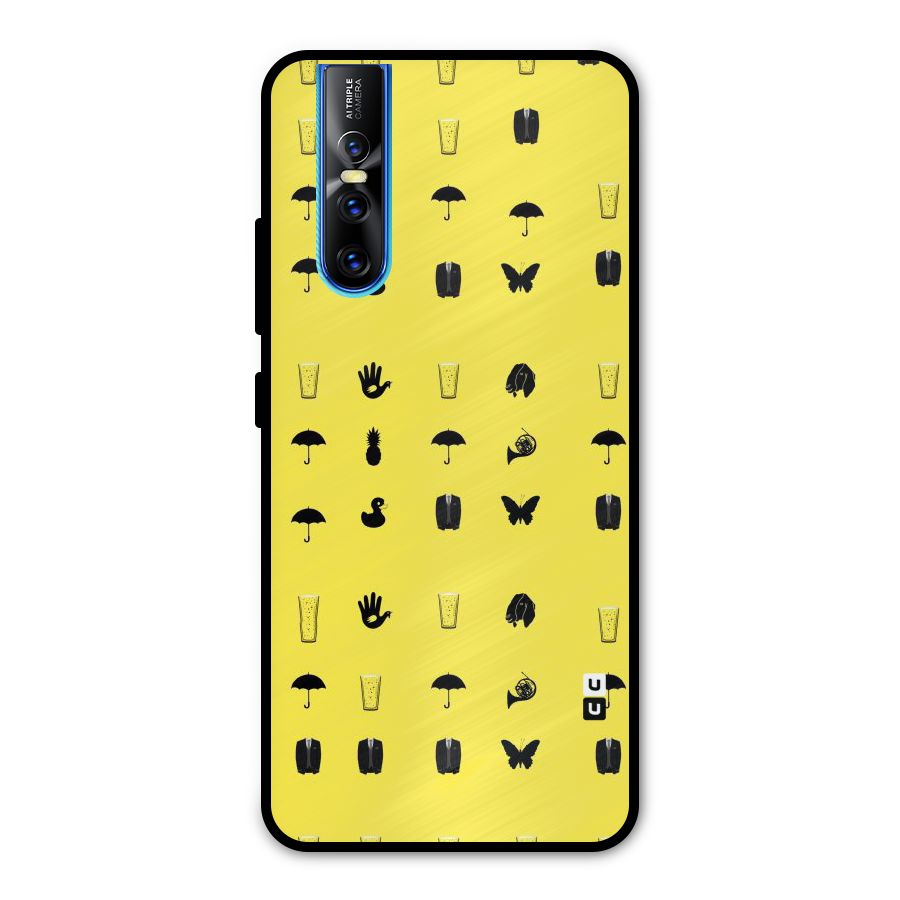 Glass Pattern Metal Back Case for Vivo V15 Pro
