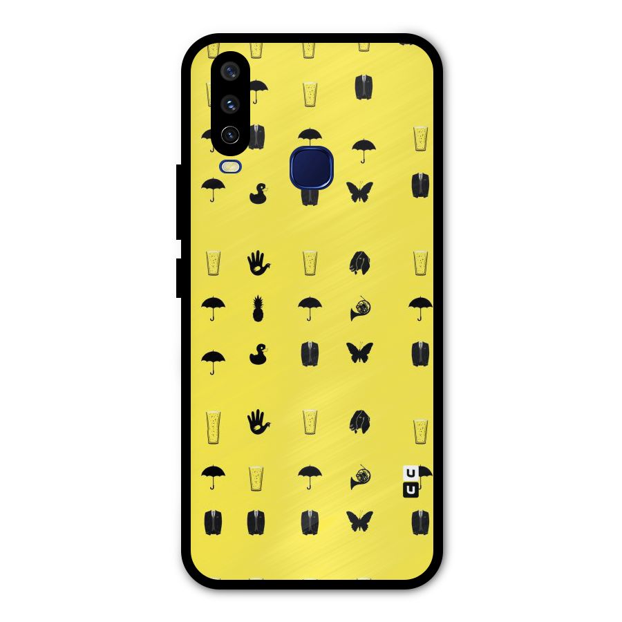 Glass Pattern Metal Back Case for Vivo V17