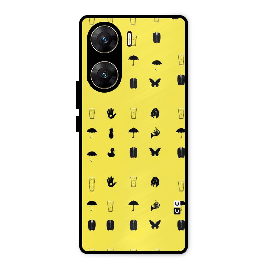 Glass Pattern Metal Back Case for Vivo V29e