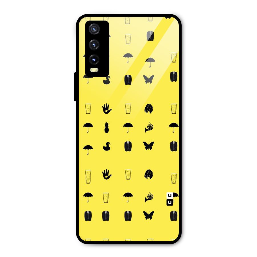 Glass Pattern Metal Back Case for Vivo Y20i