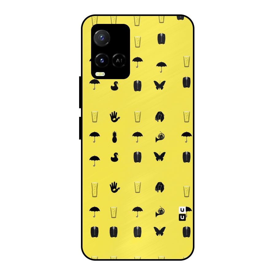 Glass Pattern Metal Back Case for Vivo Y21
