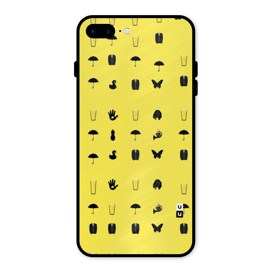 Glass Pattern Metal Back Case for iPhone 8 Plus