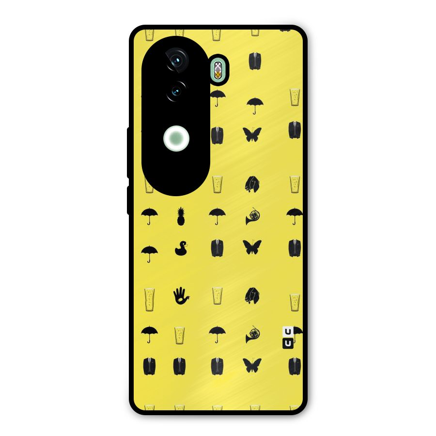 Glass Pattern Metal Back Case for iQOO Z9s