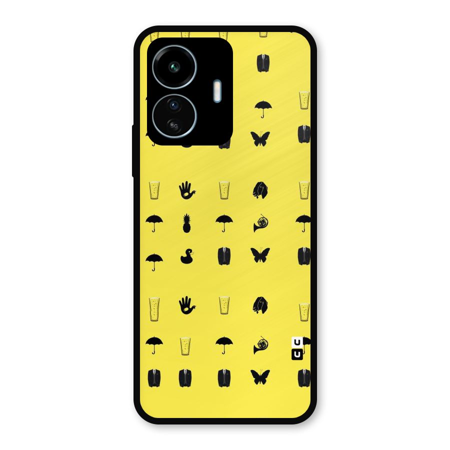 Glass Pattern Metal Back Case for vivo iQOO Z6 Lite 5G
