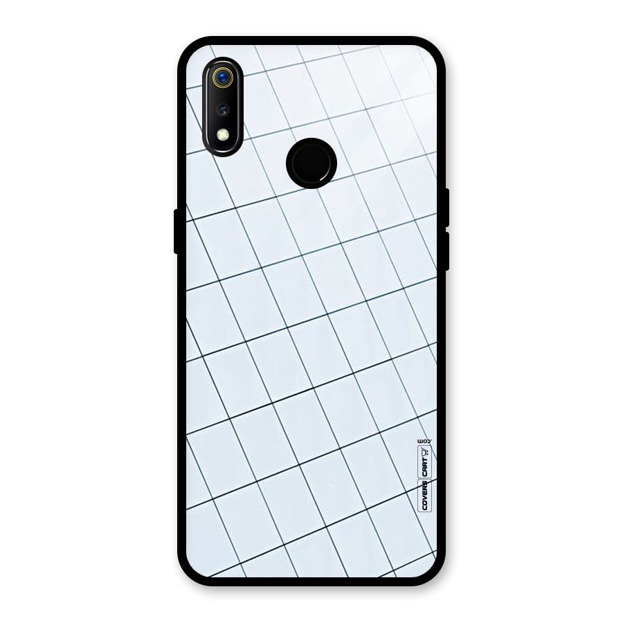Glass Square Wall Glass Back Case for Realme 3