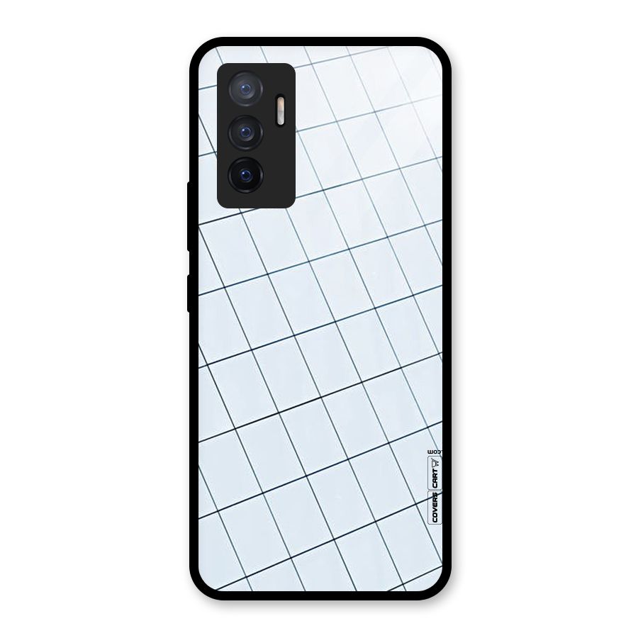 Glass Square Wall Glass Back Case for Vivo V23e