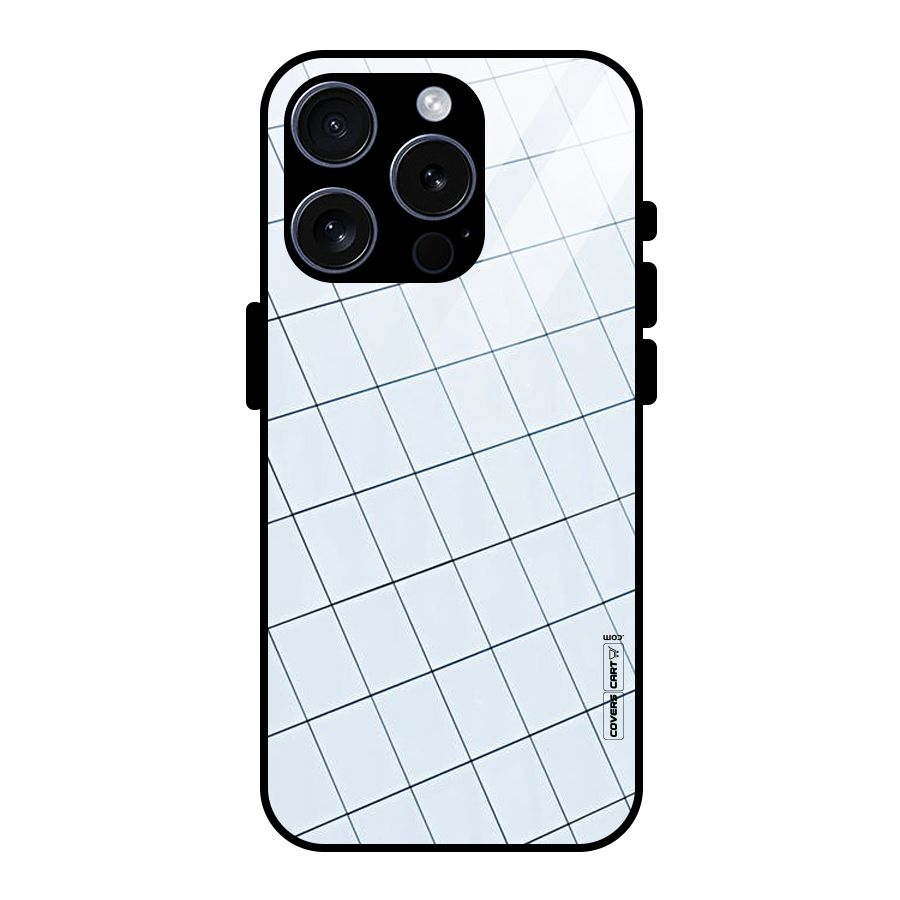 Glass Square Wall Glass Back Case for iPhone 15 Pro