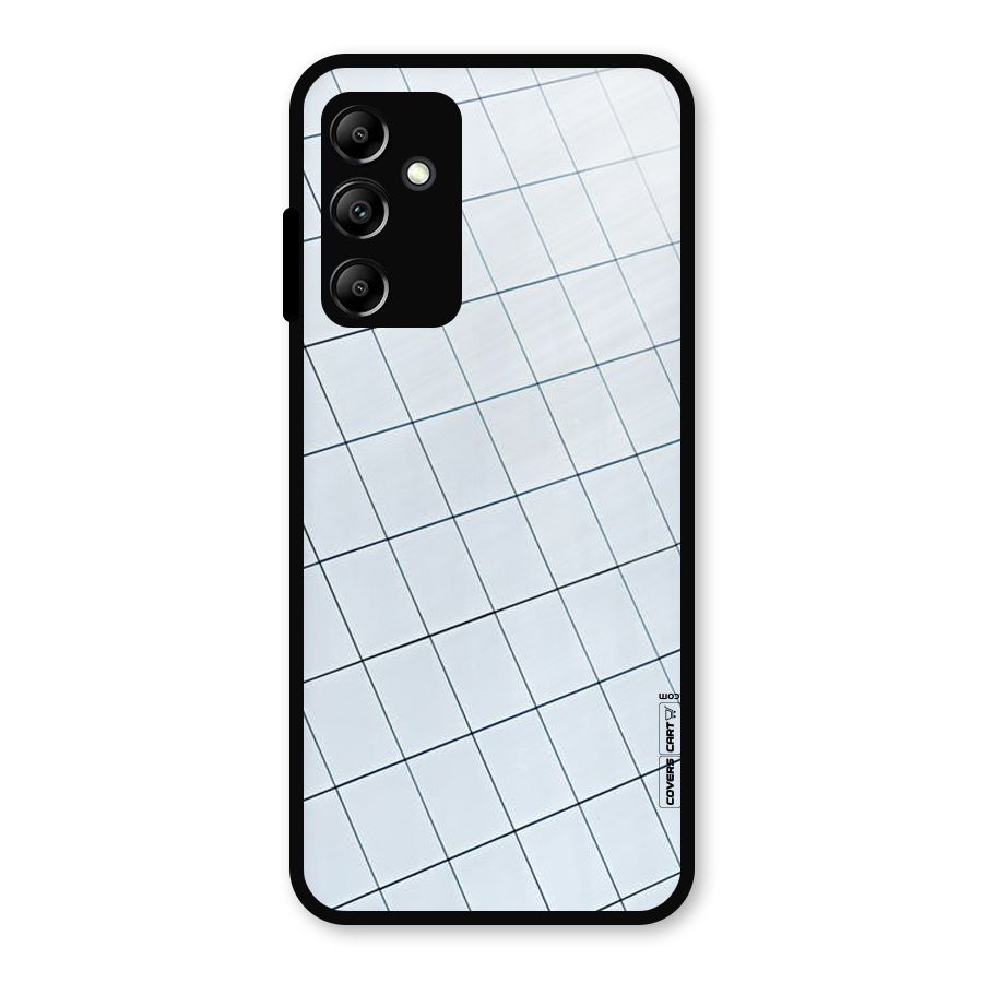 Glass Square Wall Metal Back Case for Galaxy A14 5G
