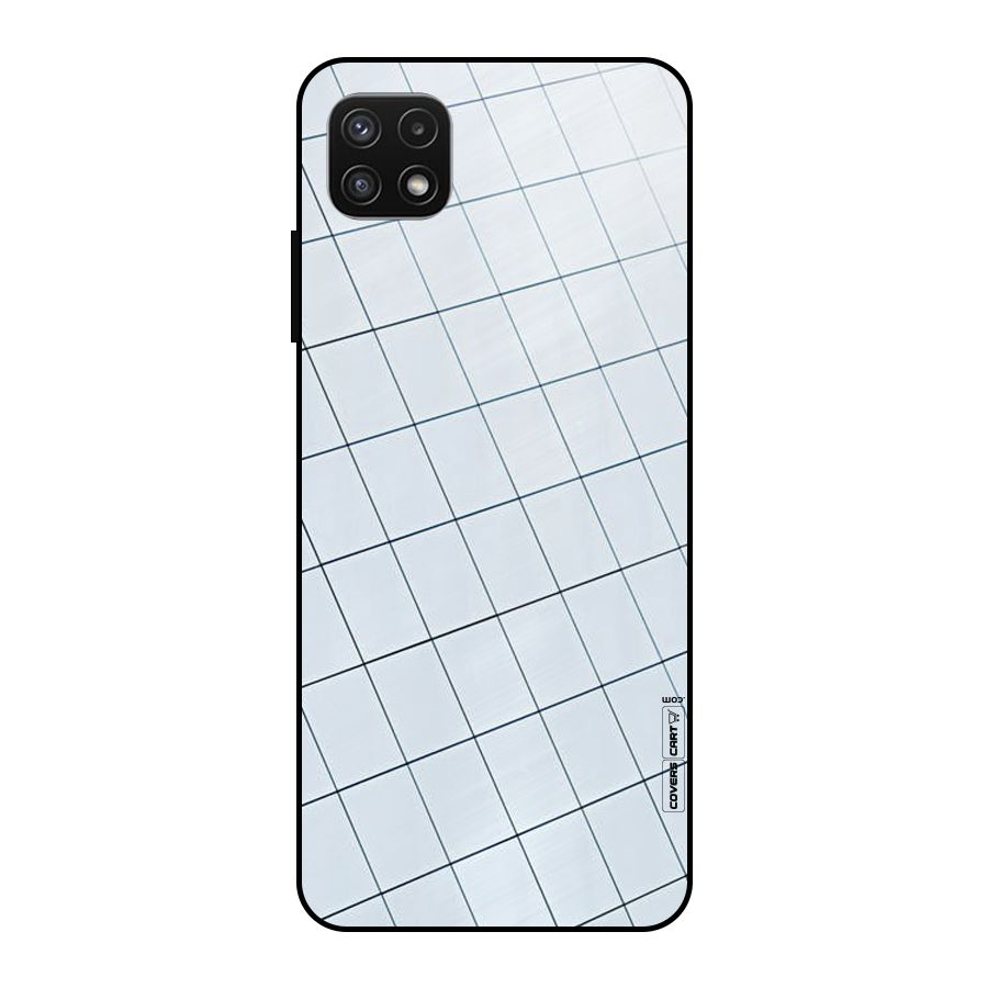 Glass Square Wall Metal Back Case for Galaxy A22 5G