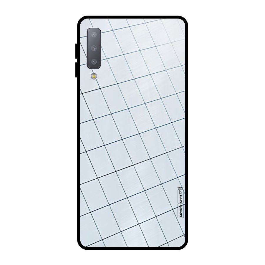 Glass Square Wall Metal Back Case for Galaxy A7 (2018)