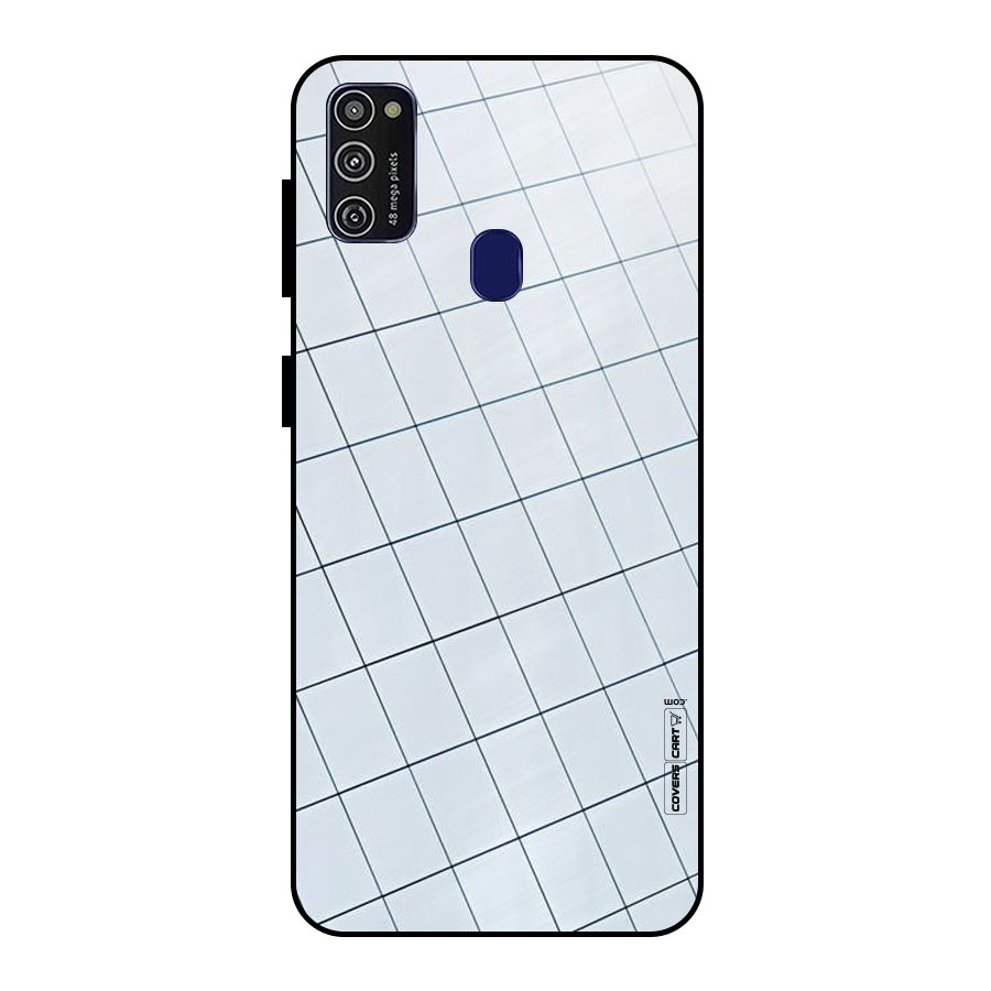 Glass Square Wall Metal Back Case for Galaxy M30s