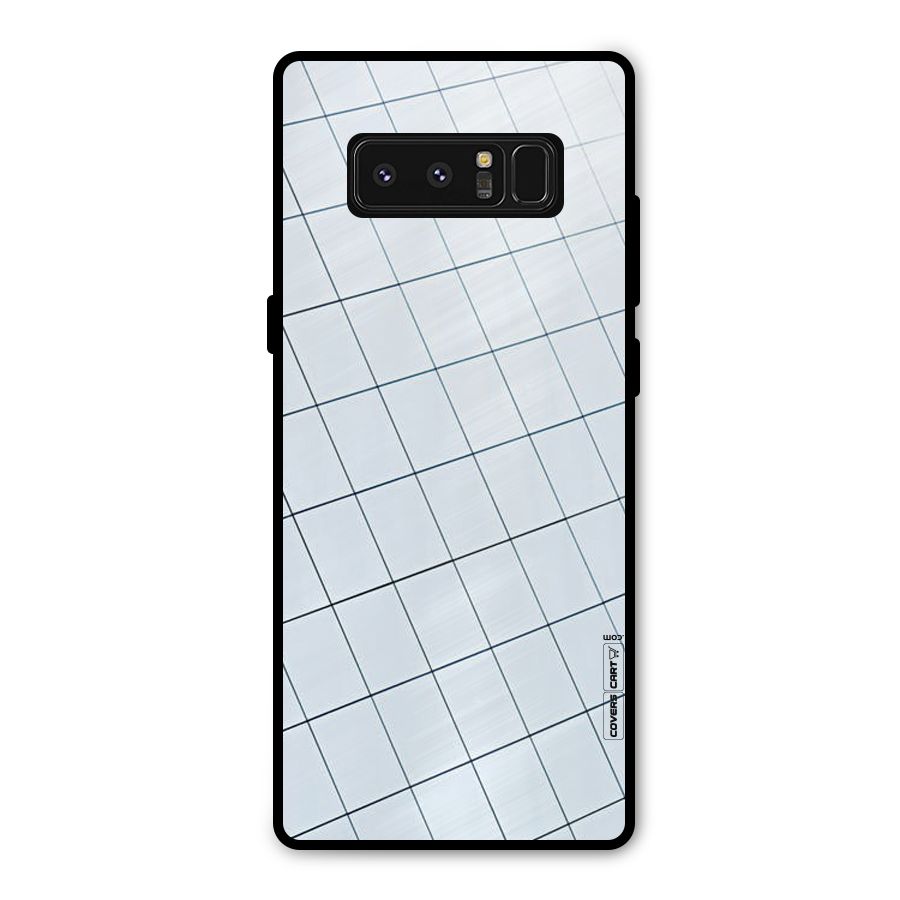 Glass Square Wall Metal Back Case for Galaxy Note 8