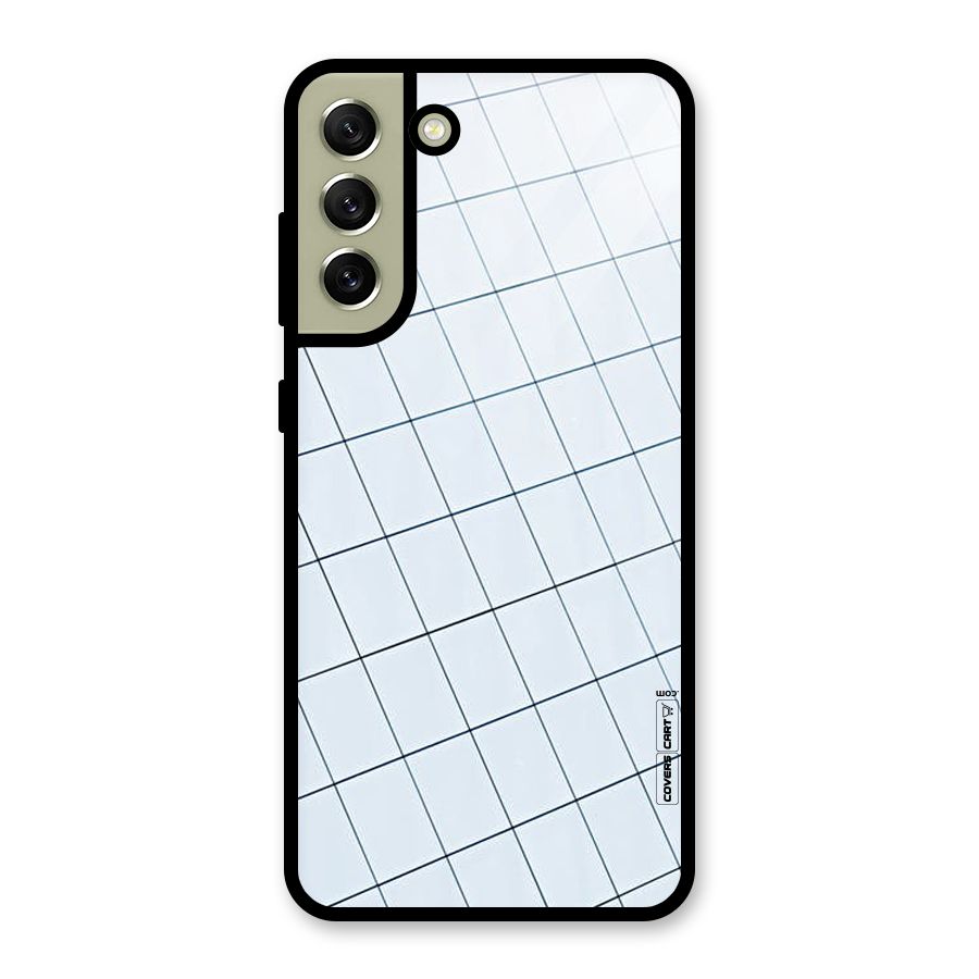 Glass Square Wall Metal Back Case for Galaxy S21 FE 5G (2023)