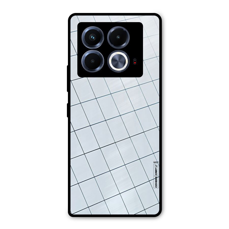 Glass Square Wall Metal Back Case for Infinix Note 40 5G