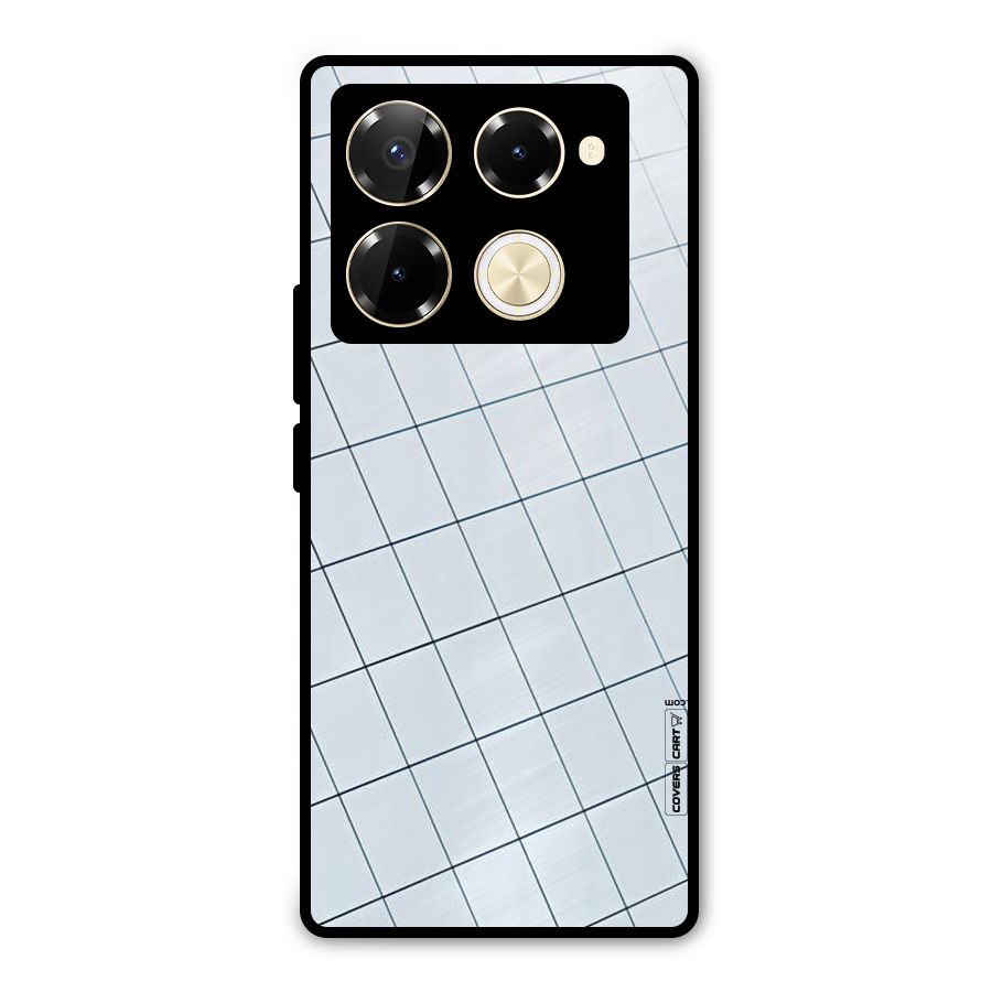 Glass Square Wall Metal Back Case for Infinix Note 40 Pro