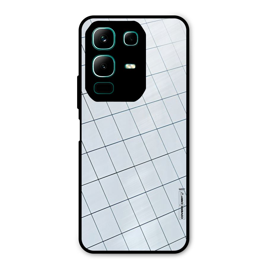 Glass Square Wall Metal Back Case for Infinix Note 50x