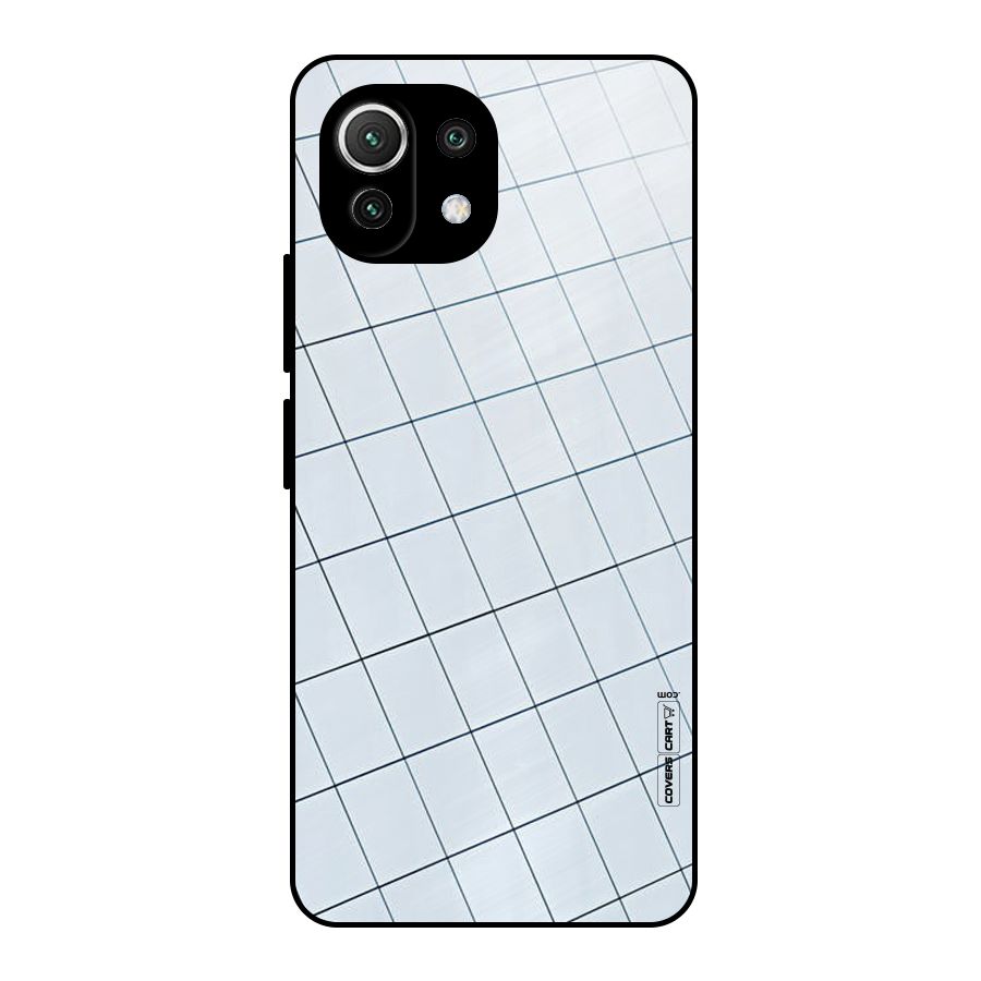 Glass Square Wall Metal Back Case for Mi 11 Lite NE 5G