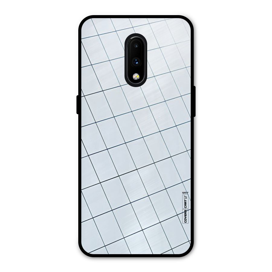 Glass Square Wall Metal Back Case for OnePlus 7