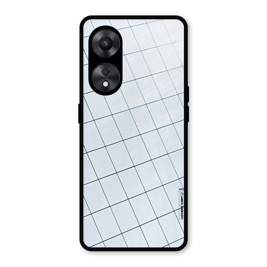 Glass Square Wall Metal Back Case for Oppo A78