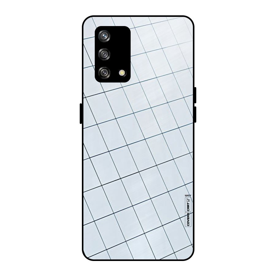Glass Square Wall Metal Back Case for Oppo F19s