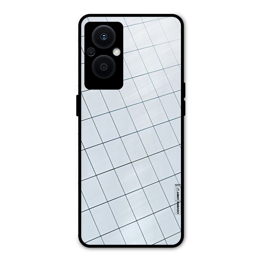 Glass Square Wall Metal Back Case for Oppo F21 Pro 5G
