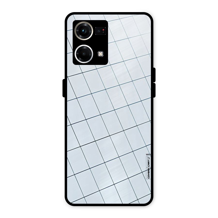 Glass Square Wall Metal Back Case for Oppo F21s Pro 4G