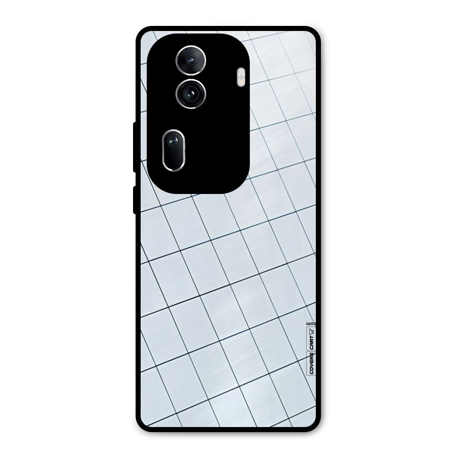 Glass Square Wall Metal Back Case for Oppo Reno11 Pro 5G
