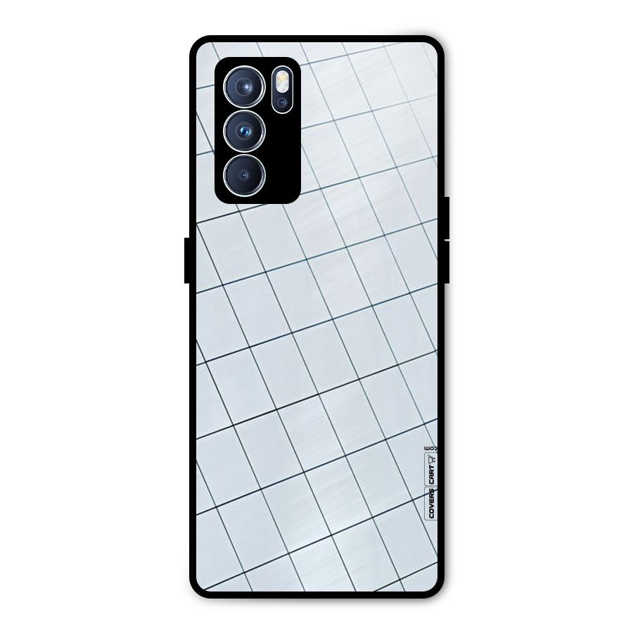 Glass Square Wall Metal Back Case for Oppo Reno6 Pro 5G