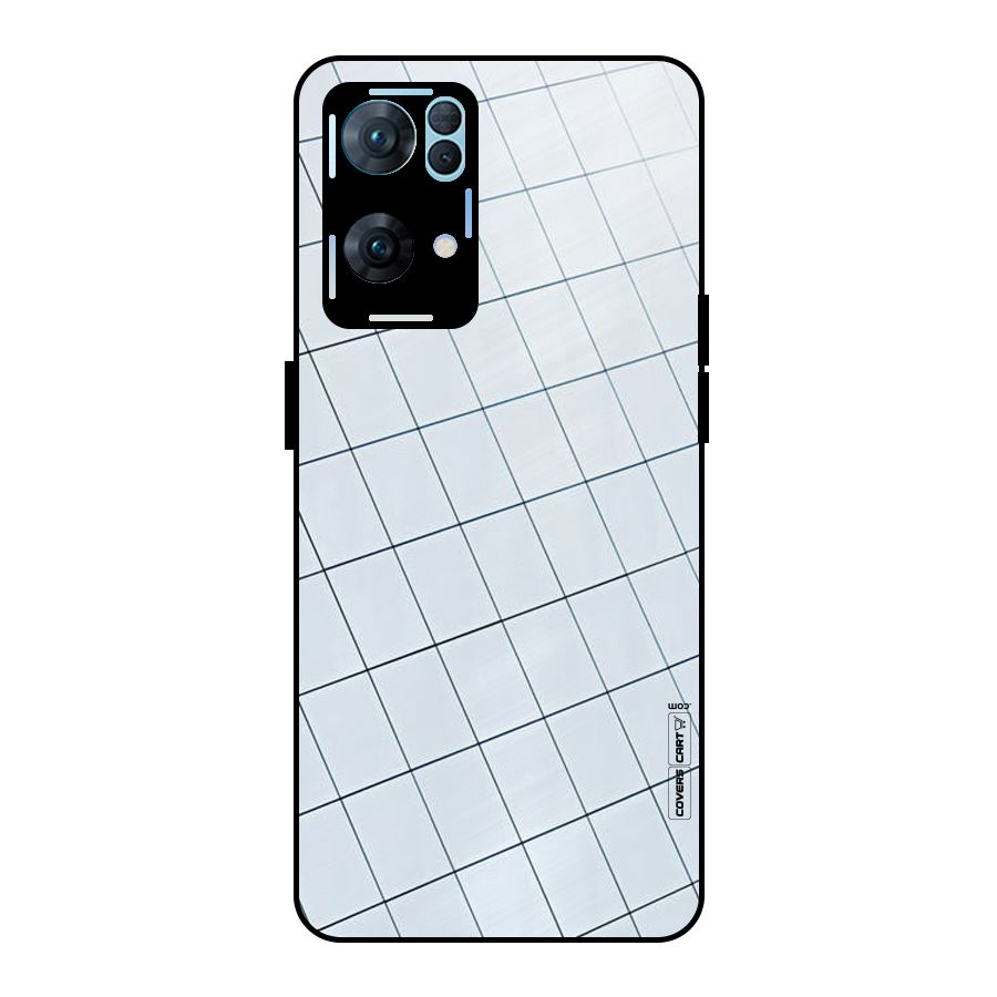 Glass Square Wall Metal Back Case for Oppo Reno7 Pro 5G