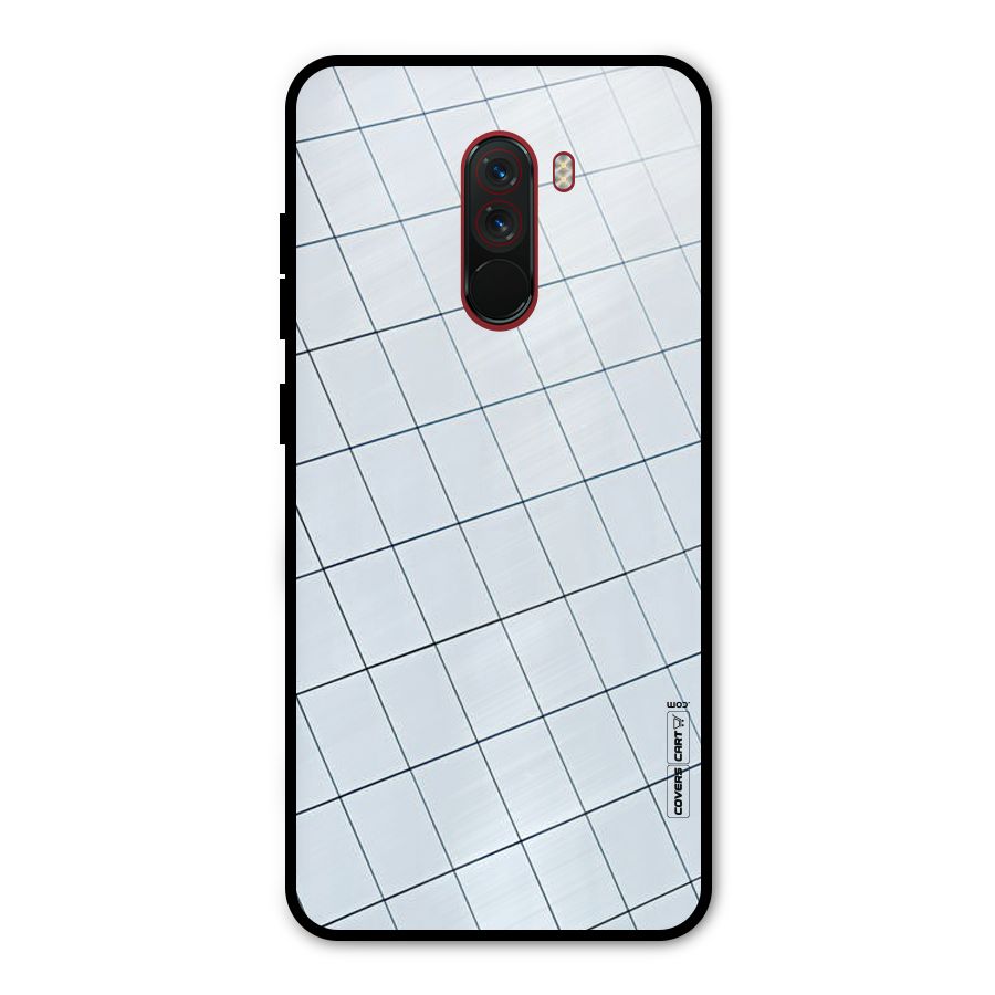 Glass Square Wall Metal Back Case for Poco F1