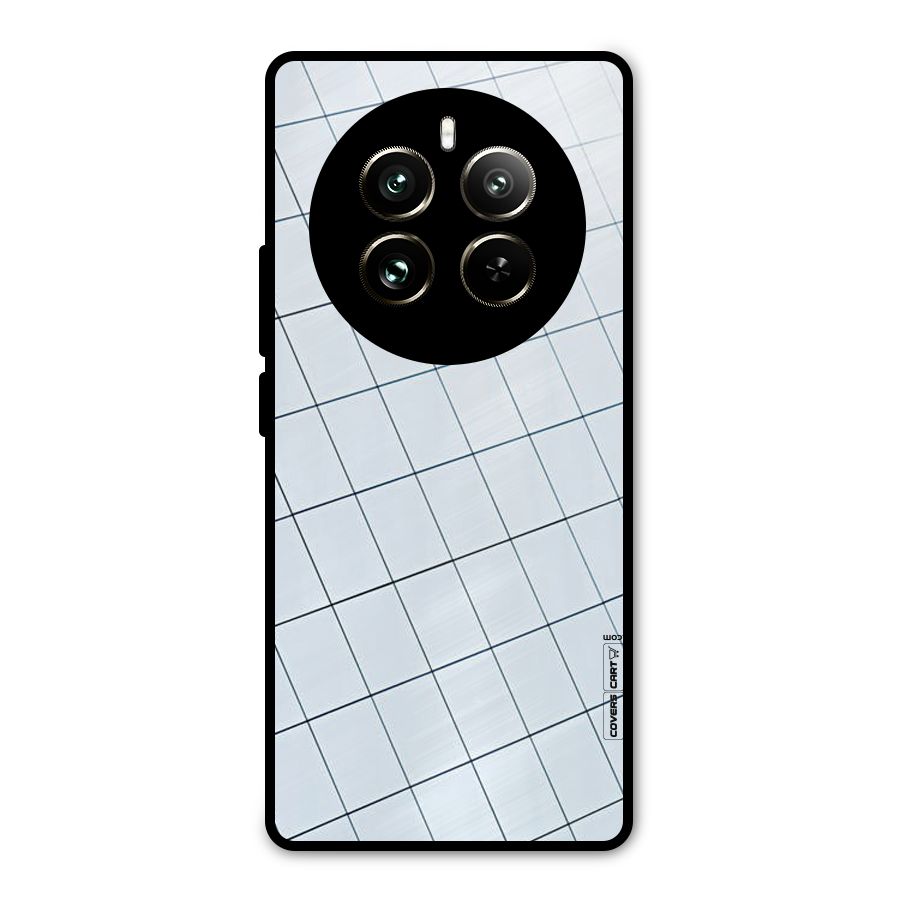 Glass Square Wall Metal Back Case for Realme 12 Pro