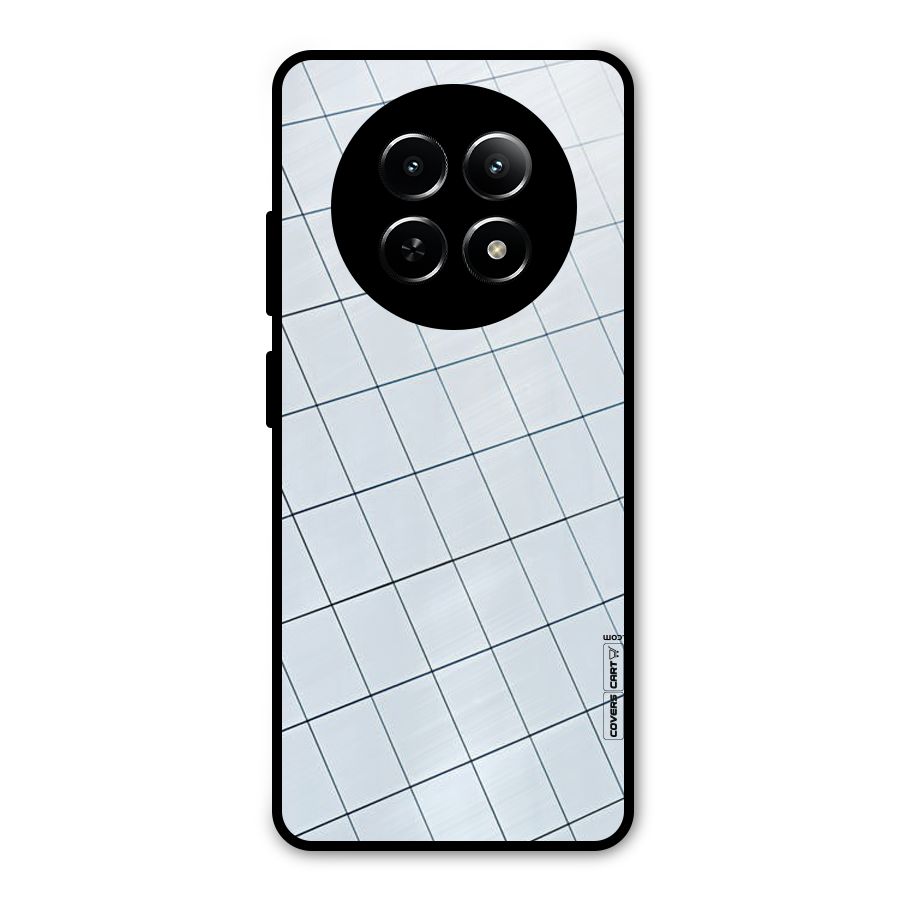 Glass Square Wall Metal Back Case for Realme 12x 5G